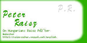 peter raisz business card